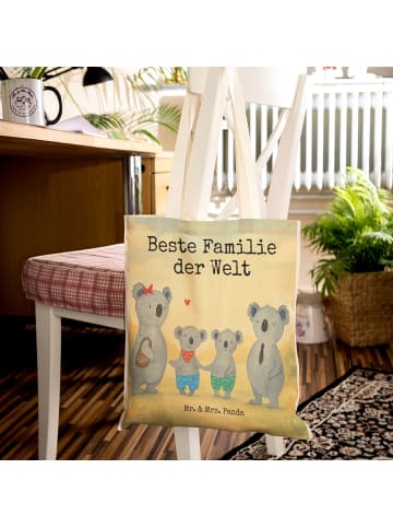 Mr. & Mrs. Panda Tote Bag Koala Familie zwei Design mit Spruch in Weiß