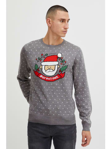 11 Project Strickpullover PRJulius 20715613 ME Strickpullover mit Weihnachts-Muster in Grau