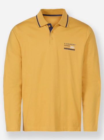 WITT WEIDEN Langarm-Poloshirt in ocker