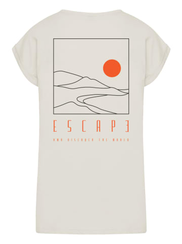 F4NT4STIC Extended Shoulder T-Shirt Escape Discover the World Landscape in Whitesand