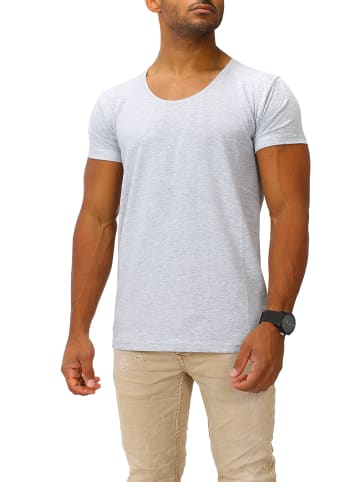 Joe Franks Joe Franks Joe Franks Herren Basic T-Shirts Round DEEP in grey melange