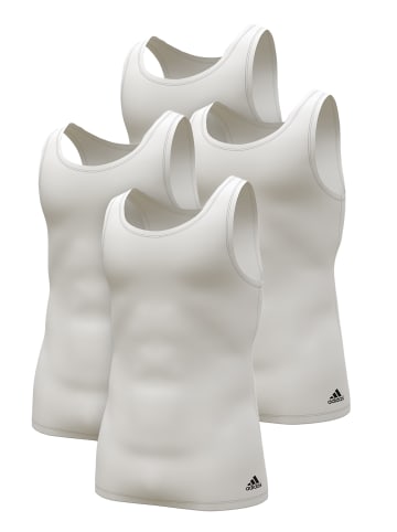 adidas T-Shirt Tank Top (4PK) in White