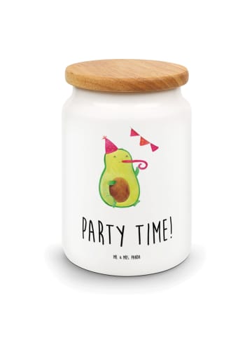 Mr. & Mrs. Panda Müslidose Avocado Party Zeit mit Spruch in Weiß