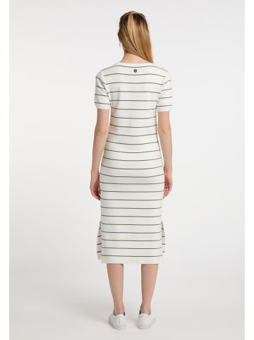 DreiMaster Damen Strickkleid in Wollweiss Oliv