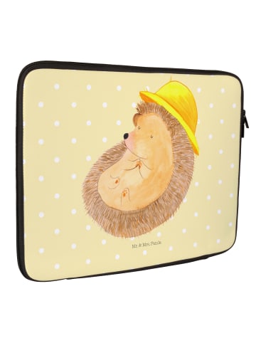 Mr. & Mrs. Panda Laptop Tasche Igel Beten ohne Spruch in Gelb Pastell
