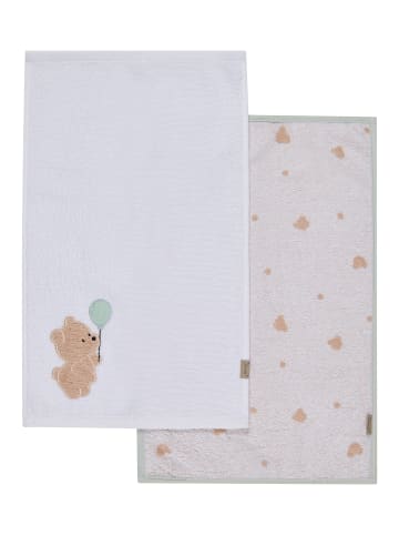 Sterntaler Kinderhandtuch 2er-Pack BÄR Bo in weiß
