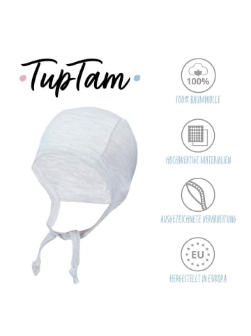 TupTam Unisex Baby Erstlingsmütze zum Binden 2er Pack in grau
