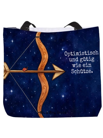 Mr. & Mrs. Panda Reisetasche Sternzeichen Schütze Design mit Spruch in Weiß