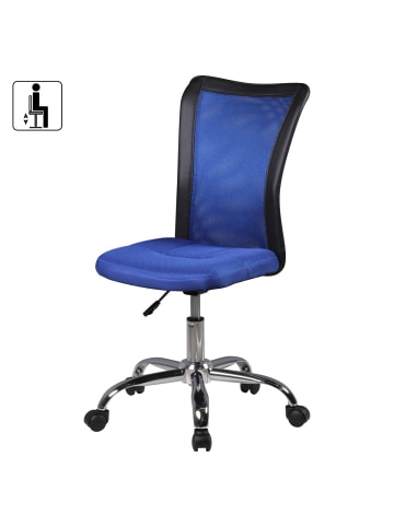 KADIMA DESIGN Kinderdrehstuhl, ergonomisch, Netz, höhenverstellbar, bis 30 kg in Blau