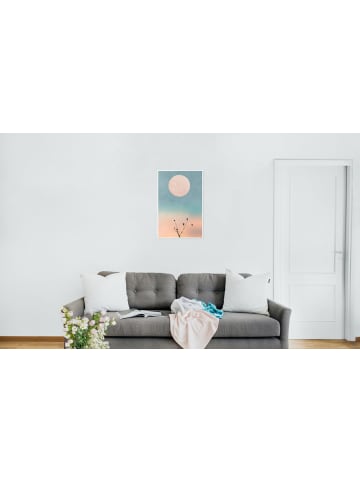 Juniqe Poster "Waking Up Warm" in Orange & Rosa