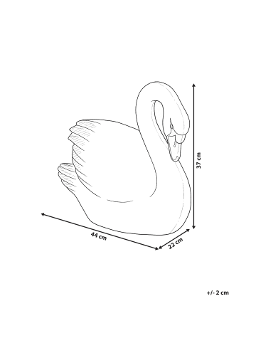 Beliani Gartenfigur PACIANO in Beige/Weiß - (W) 22 x (H) 37 x (L) 44 cm