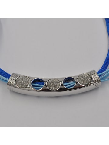 Steuer Modeschmuck Metall in blau