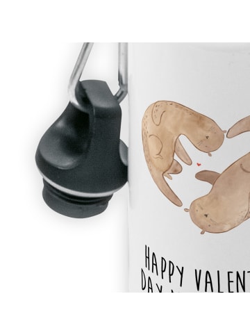Mr. & Mrs. Panda Trinkflasche Otter Valentine mit Spruch in Weiß