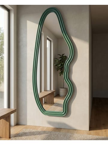 Beliani Wandspiegel ROCLES in Grün - (W) 68 x (H) 160 x (L) 2 cm
