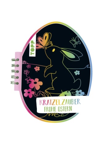 Frech Papeterie/PBS - Kratzelzauber Ostern (Kratzelbuch in Ostereiform)