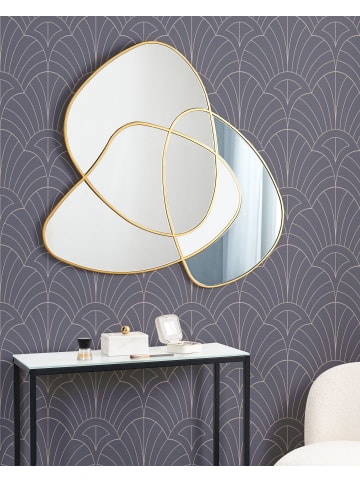 Beliani Wandspiegel TAILLY in Gold/Blau - (W) 99 x (H) 89 x (L) 2 cm Vertikal