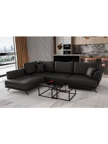 MF Design Lardo Recamiere Links in Schwarz -  (L) 191 x (B) 276 x (H) 90 cm
