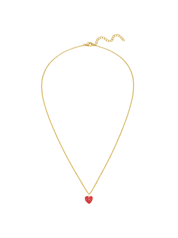 Rafaela Donata Kette Herz aus Sterling Silber mit Zirkonia in gelbgold