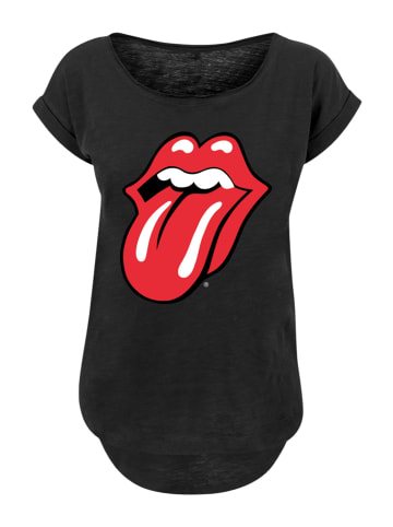 F4NT4STIC Long Cut T-Shirt The Rolling Stones Zunge in schwarz