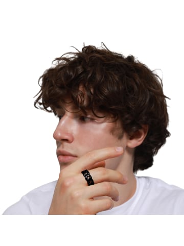 Steel_Art schlichter Ring für Herren Arbor schwarz farben in schwarz