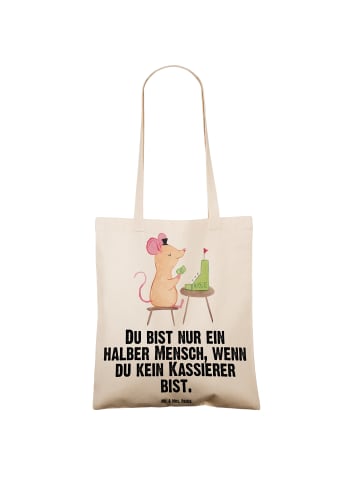 Mr. & Mrs. Panda Tragetasche Kassierer Herz mit Spruch in Creme