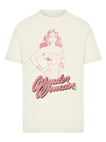 F4NT4STIC T-Shirt Wonder Woman Pink Outline in sand