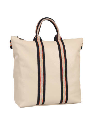 Toscanto Toscanto Cityrucksack Leder, Canvas beige ca. 43cm