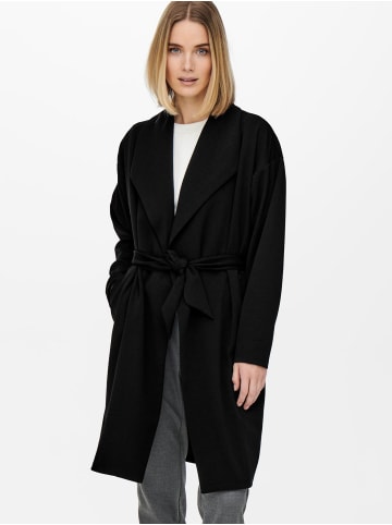 JACQUELINE de YONG Dünner Wickel Mantel Business Übergangs Jacke JDYMEKKO in Schwarz
