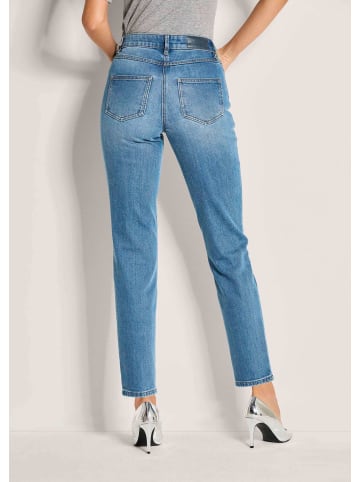 MADELEINE Lange Slim Fit Stretch-Jeans in bleached / denim