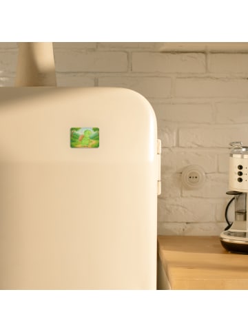 Mr. & Mrs. Panda Magnet mit Spruch Schildkröte Wanderer Design o... in Weiß