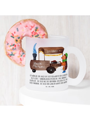 Mr. & Mrs. Panda Glas Igel Maronen mit Spruch in Transparent