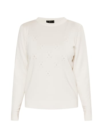 faina Damen Strick Pullover in Wollweiss