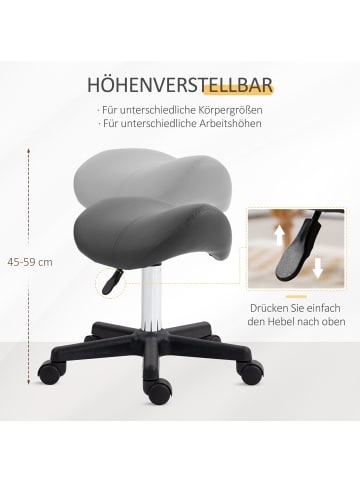HOMCOM Rollhocker in Grau 48L x 47B x 59H cm