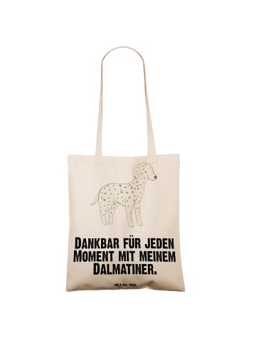 Mr. & Mrs. Panda Tragetasche Dalmatiner Moment mit Spruch in Creme