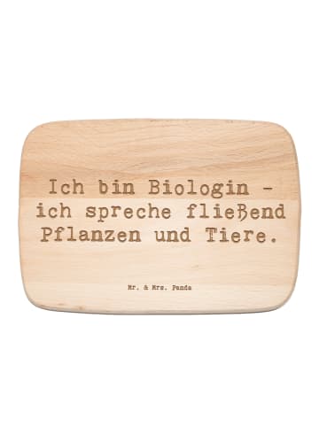 Mr. & Mrs. Panda Holz Schneidebrett Spruch Sprechende Biologin m... in Transparent