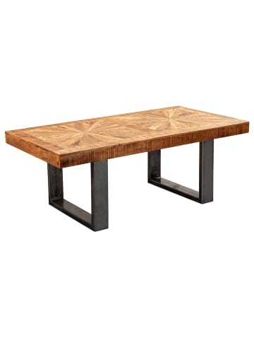 KADIMA DESIGN Moderner Couchtisch Mango Massivholz 105x40x55 cm Tisch im Industrial