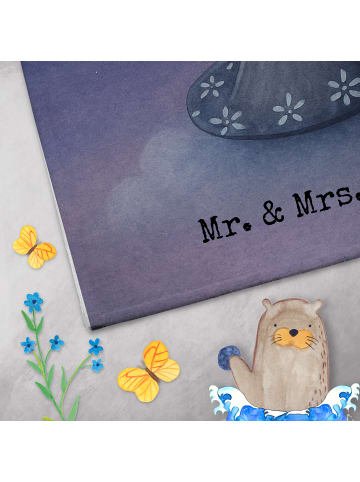 Mr. & Mrs. Panda Handtuch Sternzeichen Waage Design ohne Spruch in Weiß