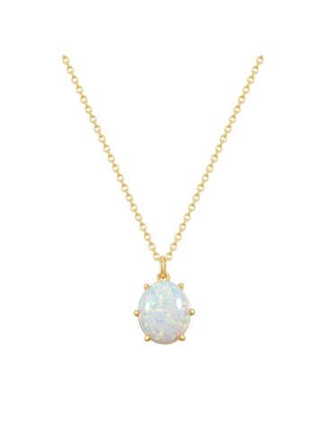 Rafaela Donata Kette aus Sterling Silber mit Opal (synth) in gelbgold