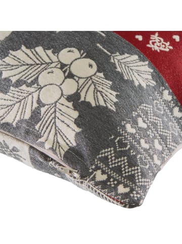 Erwin Müller Jacquard, Baumwollmischung, Gewebt Kissenhülle in rot