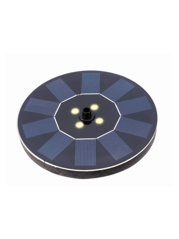 GORANDO LED Solar Teichpumpe leuchtend schwimmende Fontäne D: 16cm in schwarz