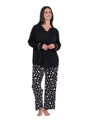 Ulla Popken Pyjama in schwarz