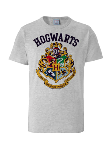 Logoshirt T-Shirt Hogwarts-Logo in grau-meliert