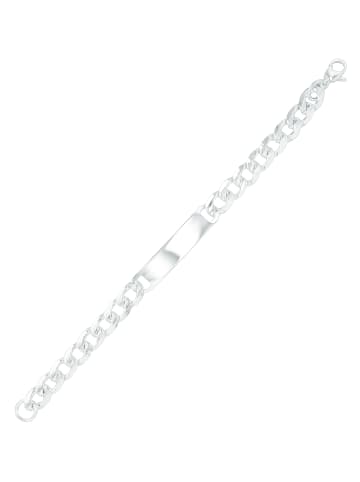 Adeliás Damen Armband – Panzerarmband aus Edelstahl 21 cm in schwarz