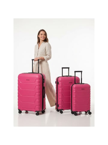 Smartbox Edition 01 4 Rollen Kofferset 3-teilig mit Dehnfalte pink