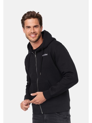 smiler. Kapuzensweatshirtjacke grin. in SCHWARZ