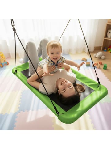 relaxdays Nestschaukel „eckig“ in Grün – (B)150 x (T)80 cm