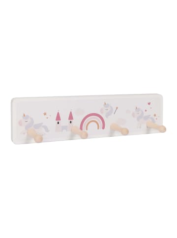 Kindergarderobe Grau/ Rot - (B)38 x (H)10 x (T)5,5 cm