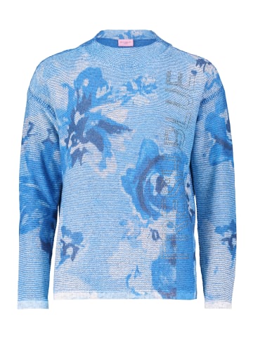 Betty Barclay Strickpullover mit Blumenprint in Blue-Light Blue