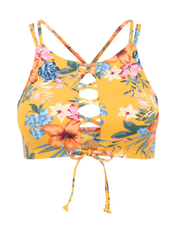 Bench Bustier-Bikini-Top in gelb-bedruckt