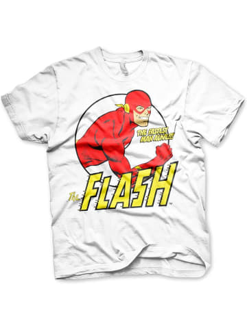 DC Flash T-Shirt "Fastest Man Alive Big Tall T-Shirt" in Weiß